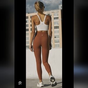 Free People‎ Movement Stylish High-Waisted Brown Leggings